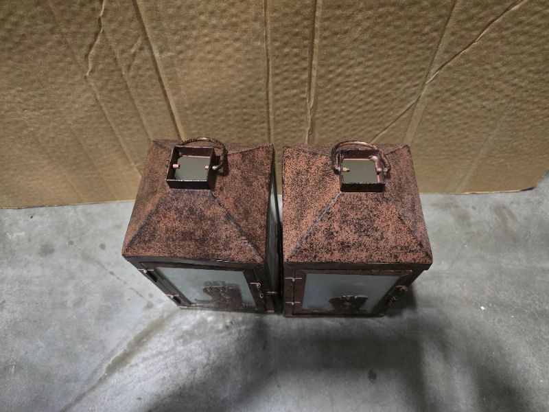 Photo 1 of 2 Set Western Tea Light Holders 10.5cm X 10.5cm X 20.3cm 