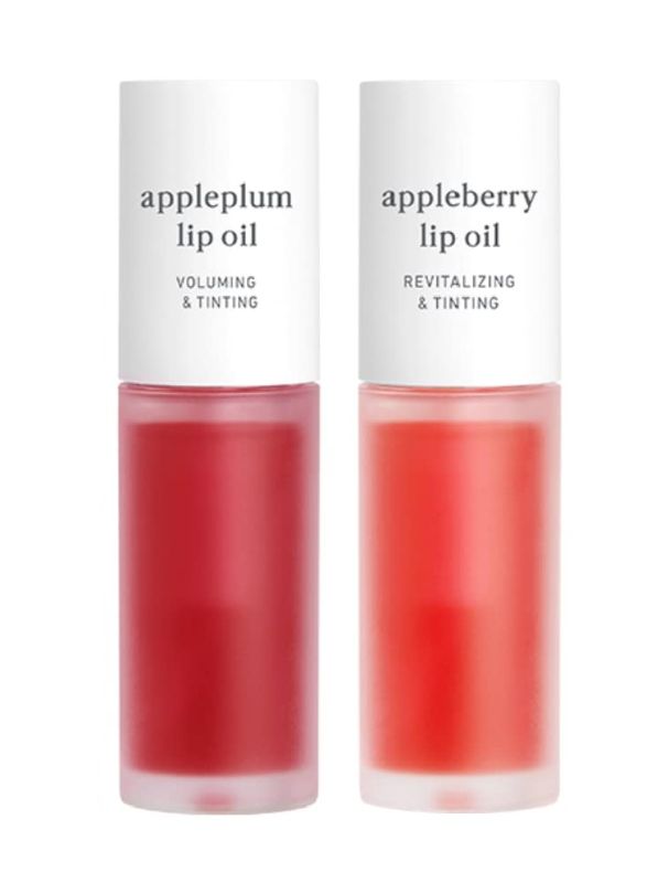 Photo 1 of NOONI Appleseed Lip Oil Set - Appleberry & Appleplum | with Apple Seed Oil Lip Oil Duo Lip Stain Long-Lasting Plumping Gift Gift Sets for Chapp