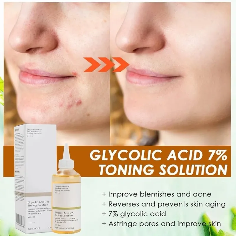 Photo 1 of Glycolic Acid 7% Toning Solution Blemishes Acne Prevent Skin Aging Ph-3.5