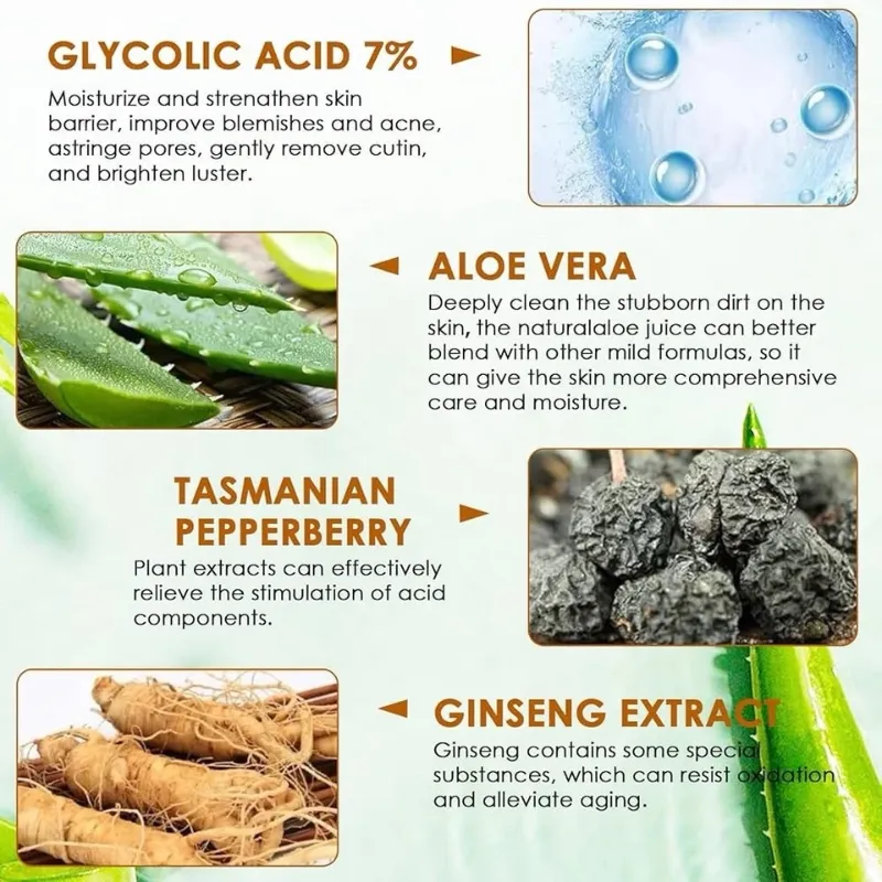Photo 1 of Glycolic Acid 7% Toning Solution Blemishes Acne Prevent Skin Aging Ph-3.5