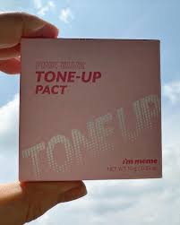 Photo 1 of I'M MEME Compact - Tone-up Pact | Korean Pressed Setting Powder for Pink Blur Effect, with Calamine, Makeup Powder Foundation, Translucent Compact, Finishing Powder, Oil Control Face Powder, 0.35 Oz