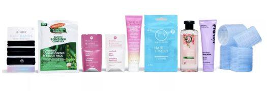 Photo 1 of Season to Shine Hair Styling Discovery Set - 9 Pc - Mane Magic 10-in-1 Shine Mask - Gimme Hair Bands – Curlers - Rose Hips Smooth Shampoo- Pure Peace Conditioner & Shampoo - Pineapple Swirl Curl Defining Cream - Bonding Conditioning Masque - Vegan Hair Vi