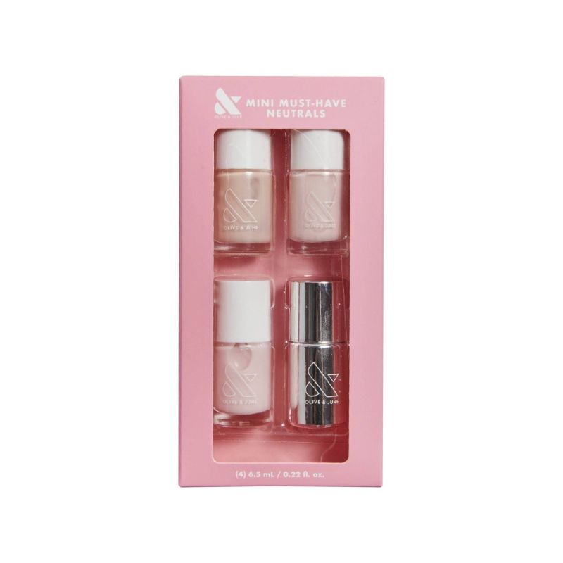 Photo 1 of Olive & June Mini Neutrals Nail Polish Set - 4ct
