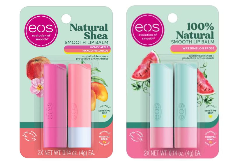Photo 1 of Eos 100% Natural Lip Balm Watermelon Fros & Honey Apple Mango Melonade All-Day Moisture Lip Care Products 0.14 Oz