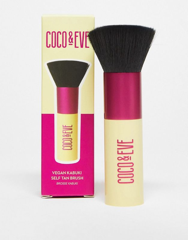 Photo 1 of Coco & Eve Sunny Honey Deluxe Vegan Kabuki Brush for Body and Face 1pc