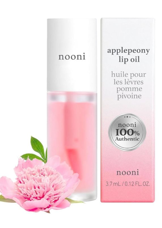 Photo 1 of NOONI Korean Lip Oil - Applepeony | Long-Lasting, Moisturizing, Plumping, Revitalizing for Dry Lips, Waterproof, No Peel Off, Hydrating, Nourishing Crystal Clear, 0.12 FL Oz
