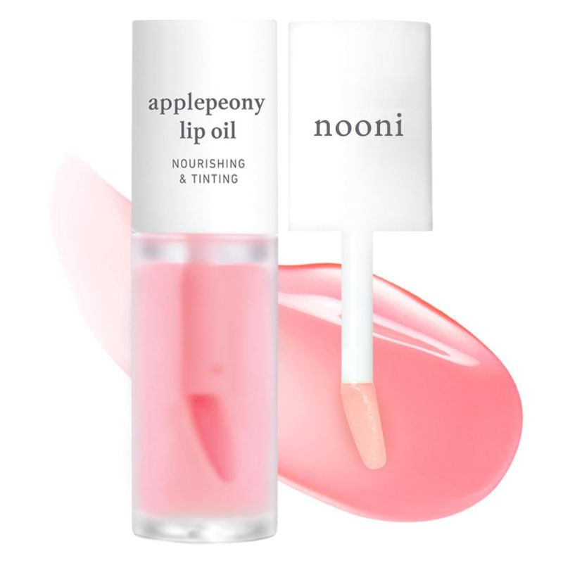 Photo 1 of NOONI Korean Lip Oil - Applepeony | Long-Lasting, Moisturizing, Plumping, Revitalizing for Dry Lips, Waterproof, No Peel Off, Hydrating, Nourishing Crystal Clear, 0.12 FL Oz

