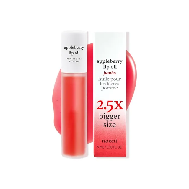 Photo 1 of NOONI Korean Lip Oil - Appleberry | Long-Lasting, Moisturizing, Plumping, Revitalizing for Dry Lips, Waterproof, No Peel Off, Hydrating, Nourishing Crystal Clear .30oz