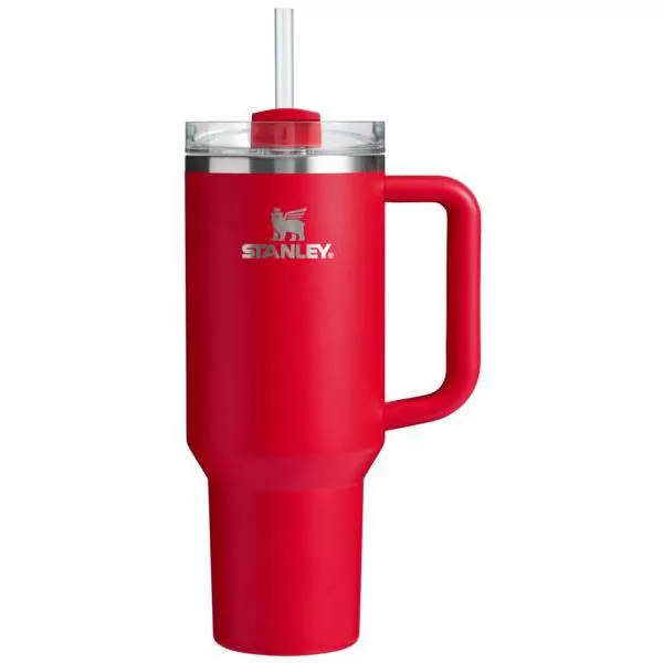 Photo 1 of Stanley 40 Oz Stainless Steel H2.0 FlowState Quencher Tumbler Red Dishwasher-Safe Drinkware for All Ages