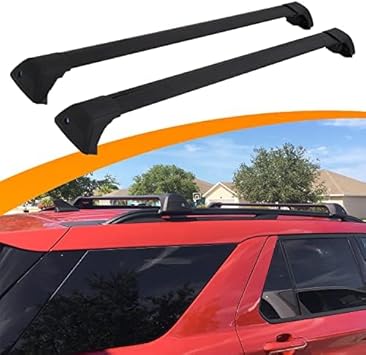 Photo 1 of Snailfly Crossbars Customized for 2020-2025 Ford Explorer Black Adjustable Roof Racks Cross Bars with Lock