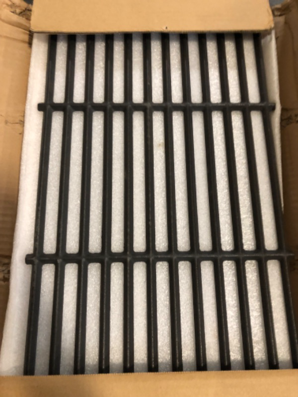 Photo 1 of SafBbcue 19.7" Grill Grates for Char-Griller 1733 2735 Smokin' Champ Charcoal Grill Replacement Parts Chargriller 1624 1722 Replacement Parts Cast Iron Grates 3-Pack