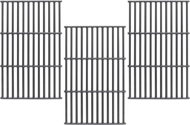 Photo 1 of SafBbcue 19.7" Grill Grates for Char-Griller 1733 2735 Smokin' Champ Charcoal Grill Replacement Parts Chargriller 1624 1722 Replacement Parts Cast Iron Grates 3-Pack
