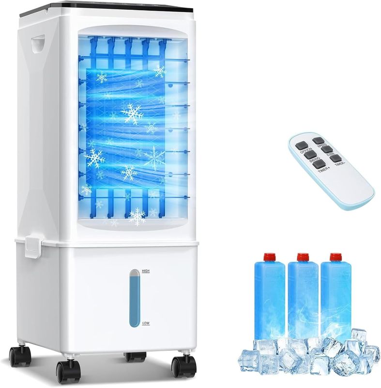 Photo 1 of Portable Air Conditioners, 3-IN-1 Evaporative Air Cooler, 2.5 Gal Fast Cooling Portable AC Unit w/Remote & Timer, 3 Speed Quiet Swamp Cooler, Windowless Air Conditioner Fan for Room Office Garage
