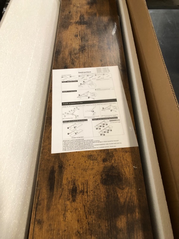 Photo 1 of QEEIG Bathroom Shelves 40 inches Long Floating Shelf for Wall 40 x 9 inch Set of 2, Rustic Brown (008-100BN)