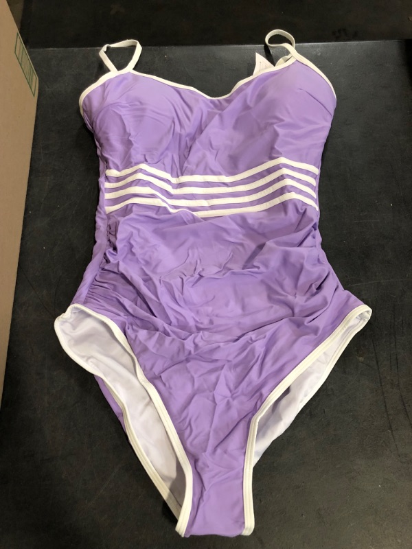 Photo 1 of Size M Different Color From Picture**Eomenie Women's One Piece Swimsuit Tummy Control Bathing Suit Spaghetti Strap Color Block Swim Suit 1 Piece Slim Swimwear