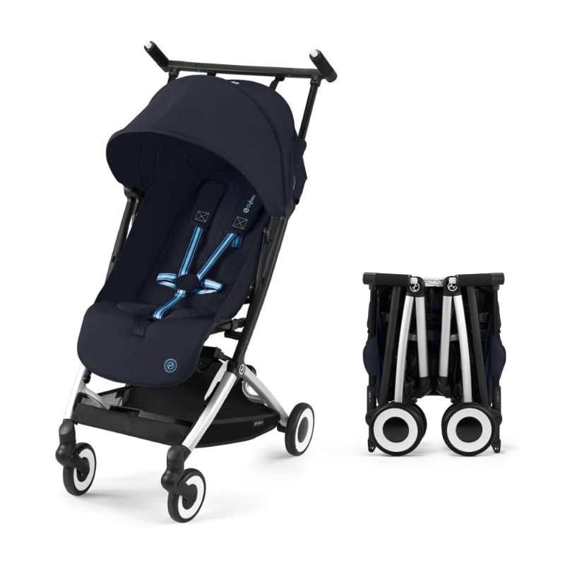 Photo 1 of Cybex Libelle 2 Travel pockit Baby Stroller - Lightweight Carry-On Travel Stroller for Airplane with One-Hand Recline, Compatible with CYBEX Car Seats, Dark Blue