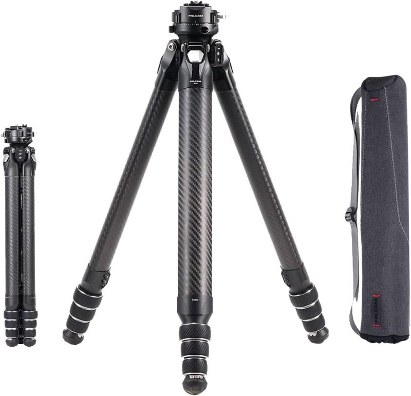 Photo 1 of Falcam TreeRoot F38 Pro Carbon Fiber Tripod, 61" Quick Lock Travel Tripod with 360° Ball Head, 5kg Load, F22 Interfaces, 1/4" Screw, Carry Strap Holes for DSLR, Mirrorless, and Video Cameras