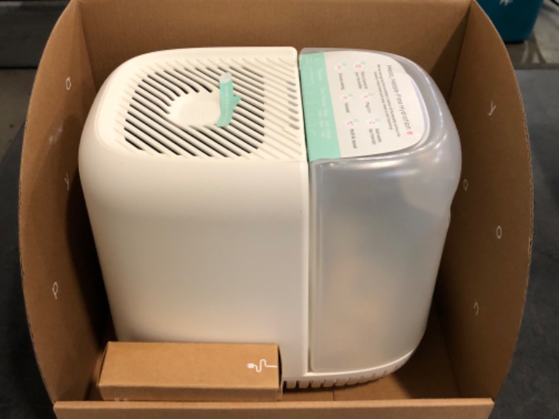 Photo 1 of Canopy Bedside Humidifier 2.0, White, 36 HR Run Time, 2.5L Capacity - Reading Light & White Noise - Alleviate Symptoms of Allergies, Flu, Cold, Dry Skin - Humidifier, Filter, Power Cord & Adapter