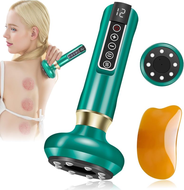 Photo 1 of Elouris Cellulite Tool, Handheld Cellulite Massage Tool with 12 Suction Modes Rechargeable Cordless Remover for Legs (Green)