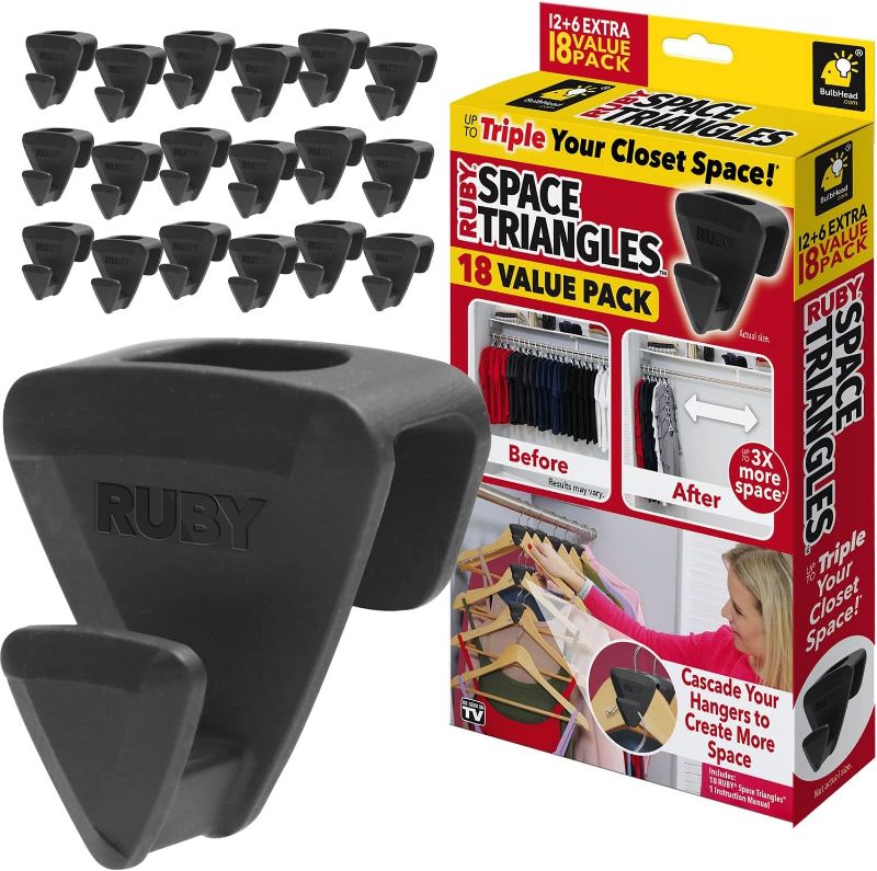 Photo 1 of Original AS-SEEN-ON-TV, Ultra- Premium Hanger Hooks Triple Closet Space 18 PC Value Pack