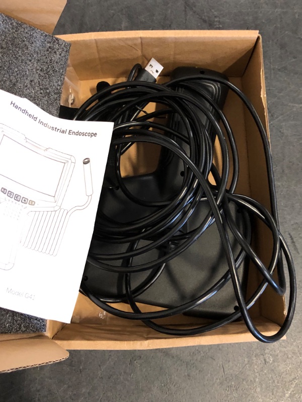 Photo 1 of Borescope Endoscope Camera with Light: 4.3" Inspection Camera for Sewer - 16.4ft Waterproof Industrial Endoscope - Flexible Snake Bore Scope for Plumbing Automotive