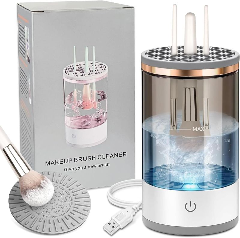 Photo 1 of Electric Makeup Brush Cleaner - Efficient Electric Makeup Brush Cleaner Machine for Thorough Brush Cleaning, Ideal for Makeup Artists & Enthusiasts