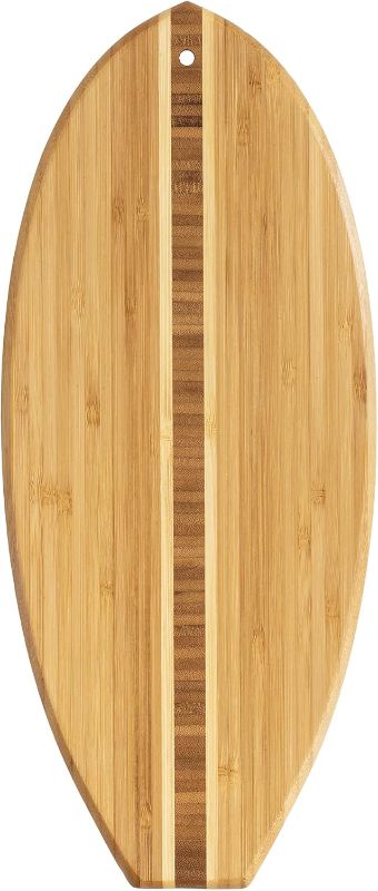 Photo 1 of Totally Bamboo Lil' Surfer Surfboard Shaped Bamboo Serving and Cutting Board