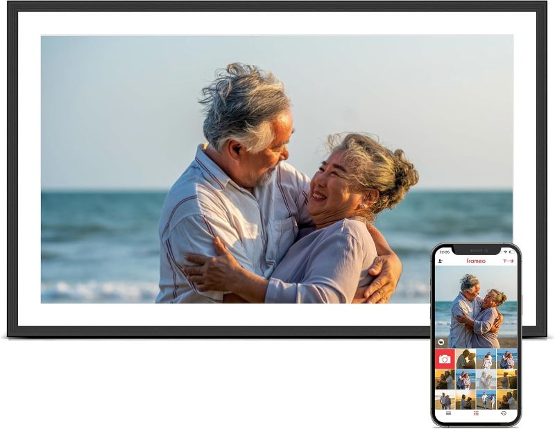 Photo 1 of Digital Picture Frame, 15.6 Inch Large Frameo Digital Photo Frame WiFi, 32GB, 1920 * 1080 IPS HD Touch Screen, Tabletop&Wall-Mounted, Share Picture Video, Birthday, Wedding, for Mom