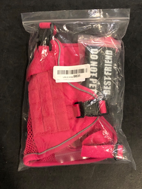 Photo 1 of WINSEE Service Dog in Training Mesh Harness with 10 Pet Patches, Soft Air Mesh Breathable Tactical Dog Molle Vest, Reflective Military Pet Vest for Walking Hiking for Medium Dogs