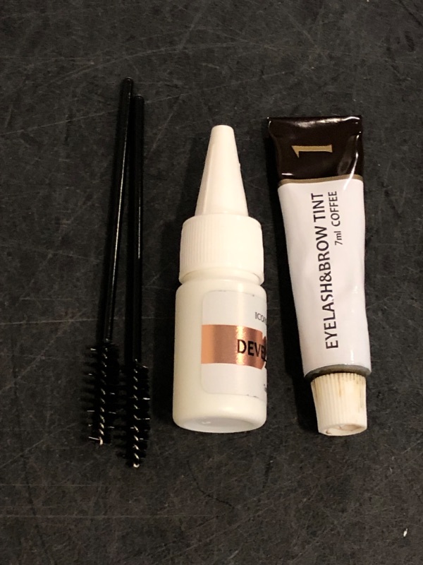 Photo 1 of Deluxe Eyebrow Stamp Powder Set - Waterproof Seal for Perfect Natural Eye Brow Tinting and Coloring Kit - Delicate Shape (Arched Light Brown)