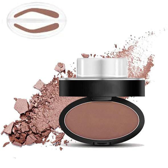 Photo 1 of Deluxe Eyebrow Stamp Powder Set - Waterproof Seal for Perfect Natural Eye Brow Tinting and Coloring Kit - Delicate Shape (Arched Light Brown)