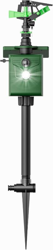 Photo 1 of Motion Activated Sprinkler Animal Repellent – Motion Sensor Sprinkler to Deter Animals – Outdoor Animal Deterrent Device with Flashing Light & Water Spray – Solar Powered Garden Yard Protector