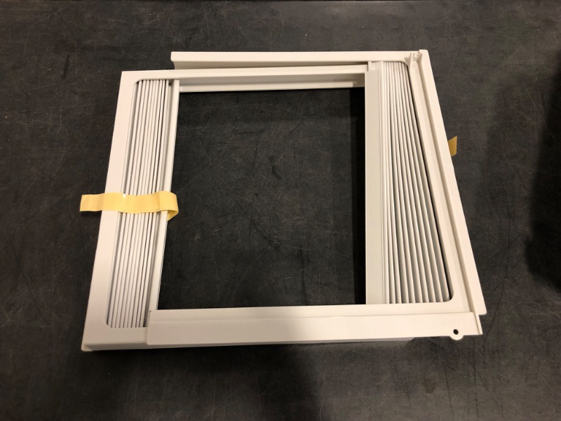 Photo 1 of Window Air Conditioner Side Panels with Frame,Adjustable Extra Wide Air Conditioner Side Panels Fits Most 5,000-14,000 BTU Window AC Units,Window AC Side Panel Curtain Kit,2 Pack