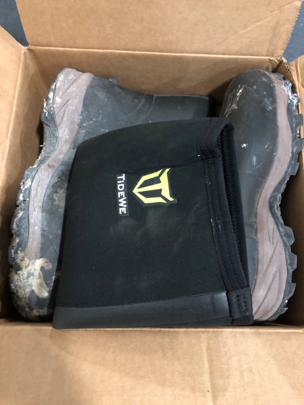 Photo 1 of Size 11 TIDEWE Rubber Neoprene Boots Men And Women, Waterproof Sturdy 6mm Neoprene Boot, Rain Boot Hunting Boot Arctic Outdoor Boot?Black, Brown & Next Camo G2?