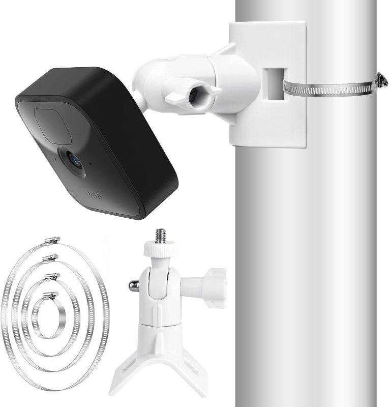 Photo 1 of Universal Pole Mount Bracket for Eufy 2, 2C, 2C Pro, 3, 3C, S220, S230,E220, P24, Arlo Pro 4 Pro 3 Pro 2, Arlo Ultra 2 & Arlo Essential Spotlight, Ring Stick Up Cam/Pro (Battery), Simplisafe, Reolink