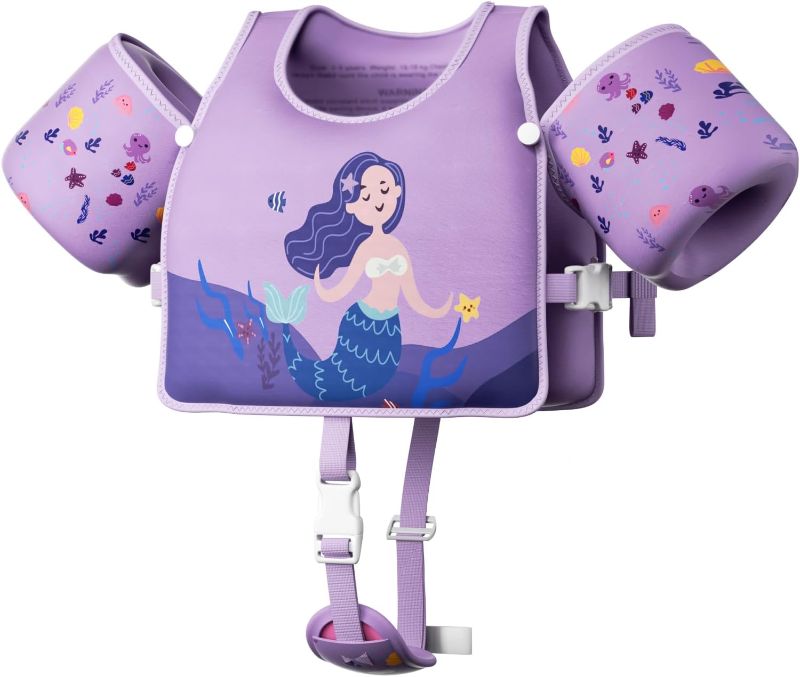 Photo 1 of Size 2-3T Toddler Swim Vest, Toddler Floaties Fit 20-66LBS, Swim Vest for Toddlers Learning to Swim, Puddle Kids Jumper with Adjustable Strap, Swim Jacket Arm Floaties for Baby Boys Girls 1-7 Years Old