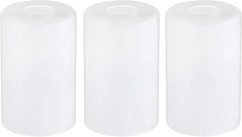 Photo 1 of 3-Pack White Frosted Glass Shade, Glass Lamp Shade Covers Replacements for Light Fixtures, 1-5/8-inch Fitter Globes & Shades for Chandelier Wall Sconces Pendant Lights Bath Vanity Lights
