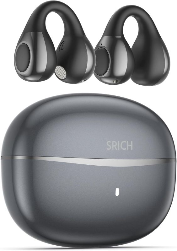 Photo 1 of AI Translation Earbuds Real Time, 3-in-1 Translator Earbuds 144 Languages & Accents, Audifonos Traductores Inglés Español,Open Ear Clip Wireless Headphones with Charging Case fit iOS & Android