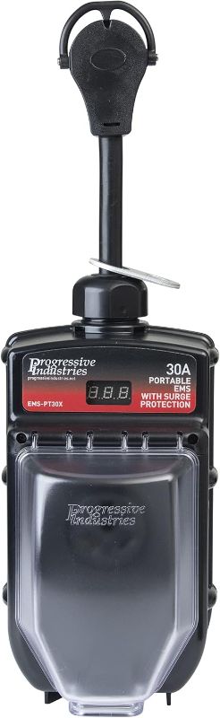 Photo 1 of Progressive Industries Portable RV Surge Protector, 30 Amp EMS with Integrated Display, Fault Detection, and All Weather Shield Assembly - EMS-PT30X