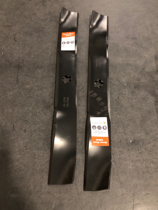 Photo 1 of 134149 Mulching Blades for Craftsman 42 inch Mower Blade LT2000 LT1000 YS4500 Replace 422719 532134149 Husqvarna Poulan Pro 42'' Deck Riding Lawn Mower 5 Point Star (2 Pack)