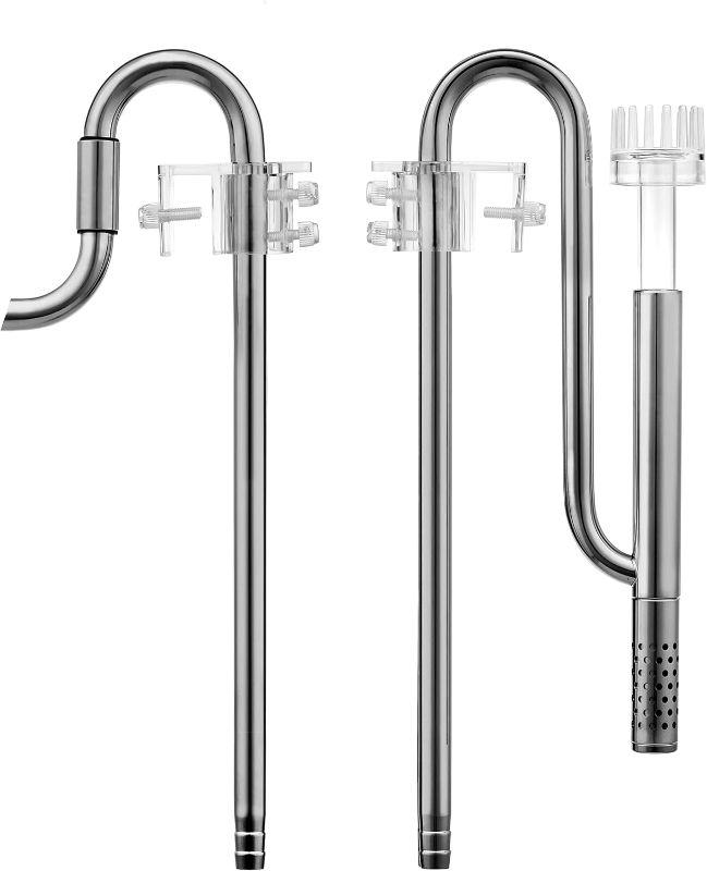 Photo 1 of Metal Lily Surface Skimmer Steel Stainless Inflow Outflow for Aquarium Planted Tank (13mm for 12/16mm (1/2') Tube)