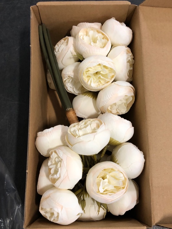 Photo 1 of 2 Bouquets Pink Peonies Artificial Flowers Silk Peonies with Stems Real Look Faux Ranunculus Flowers for Wedding Party Home Garden Decoration(Pink)