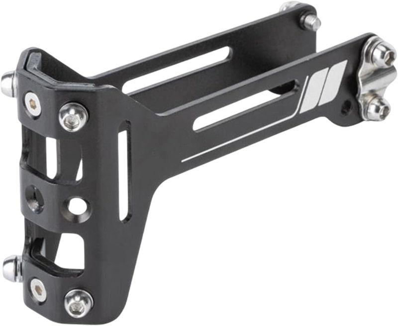 Photo 1 of Universal Bike Bottle Cage Saddle Mount Adapter Wear Resistant Aluminium Alloy Seat Rack Adapter Lightweight for Cycling Camping Supplies, Black