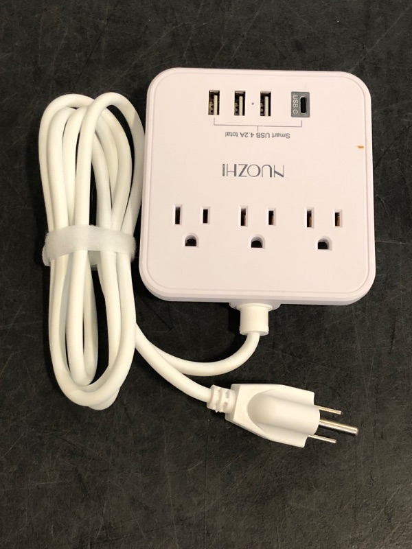Photo 1 of Cruise Essentials,6 Ft Power Strip with 3 Outlets and 4 USB Ports(1 USB C), Non Surge Protector for Cruise Ship, Travel, Home Office, ETL Listed, White