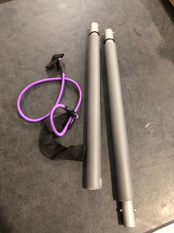 Photo 1 of Gaiam Restore Pilates Bar Reformer Kit - Home Fitness Equipment for Total Body Workout - Includes Bar, Two 30-Inch Resistance Band Cords with Attached Foot Strap Loops - Exercise Guide Included