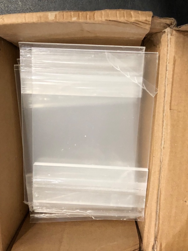 Photo 1 of 12 Pack 5 x 7 Inches Clear Table Menu Display Stand Desktop Display Stand Paper Holder Table Top Sign Holder Suitable for Restaurants, Office, Home, Store (Vertical 12 Pack 5x7)