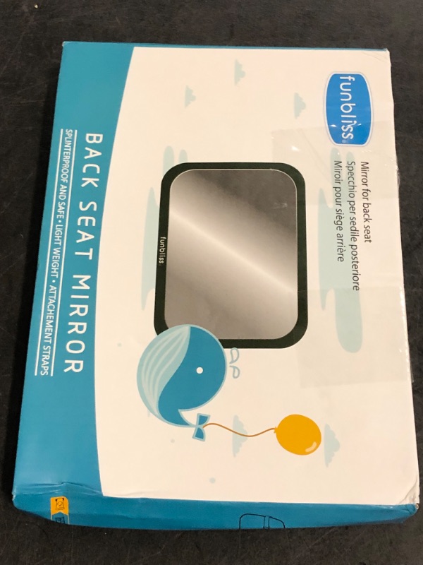 Photo 1 of Baby Car Mirror Most Stable Backseat Mirror with Premium Matte Finish,Ultra High Definition PMMA Material, Secure and Shatterproof,Black