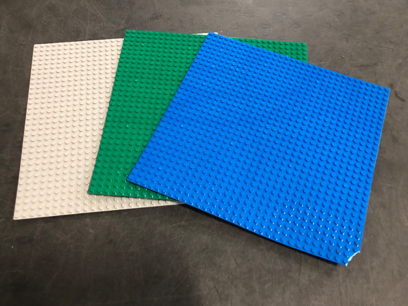 Photo 1 of 4 Pack Classic Baseplates, Building Plates for Building Bricks, Compatible with All Major Brands and Activity Table-Baseplate 10" x 10", Age 3 and up, Multicolored