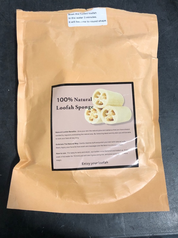 Photo 1 of Missing One 7 Pack Natural Loofah Body Scrubber Sponge, 5 Inches Organic Luffa for Exfoliating & Smooth Skin Cleansing, Ideal for Men & Women, Spa & Shower Use
