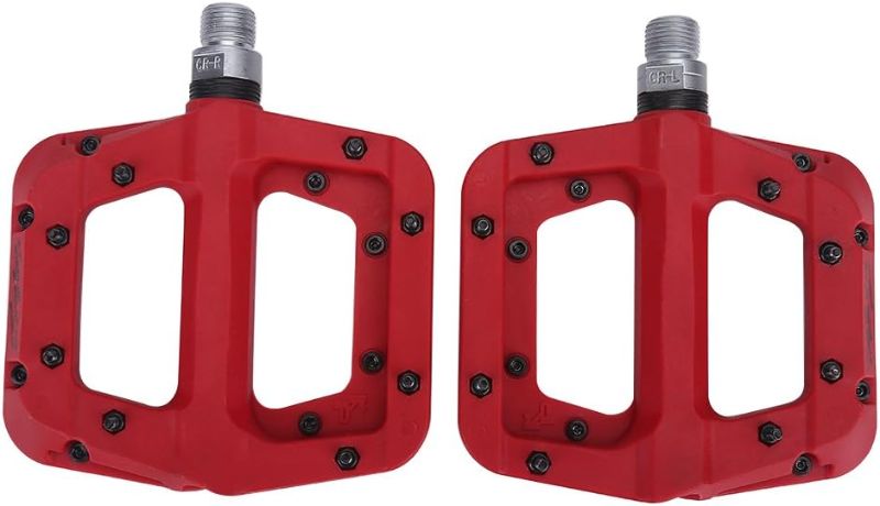 Photo 1 of 2Pcs Mountain Road Platform Bike Pedal,Nylon Fiber Sealed Bearing Bike Flat Pedal for BMX